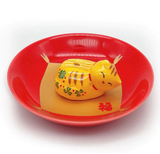 ARITA PLATE with Sleepy Cat Holder