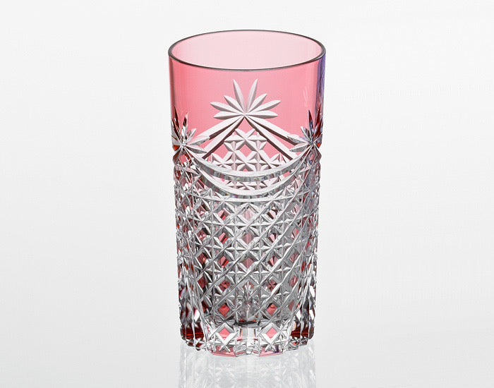 KAGAMI Becher, Edo Kiriko „Drape & Tetragonal Basket Weave“