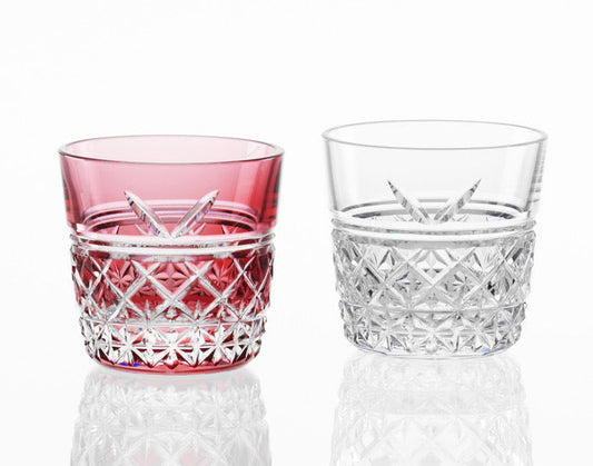 A Pair of Sake Glasses, Edo Kiriko "Yui"