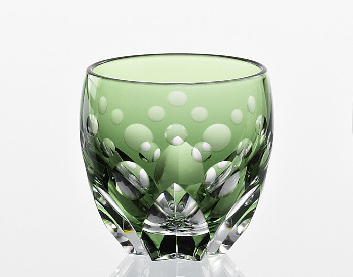 Sake-Glas, Edo Kiriko „Narzisse“ von Satoshi Nabetani, Meister des traditionellen Handwerks