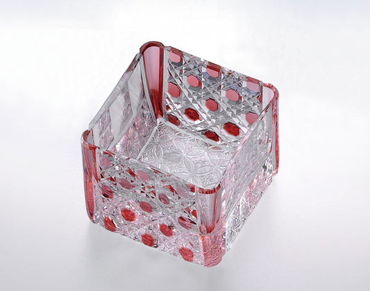 "Masu" Glass Cup, Edo Kiriko "Circle Mesh"