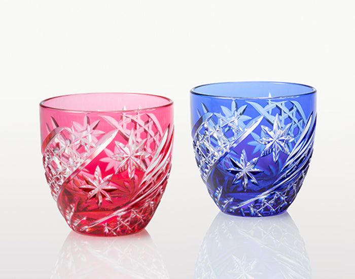 Kagami Edo Kiriko Sake Glass Seibo "Starry Sky"